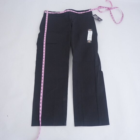 Dickies Black 744 Low Rise Straight Leg Wrinkle Resistant Work Pants Size 10R - Picture 3 of 13